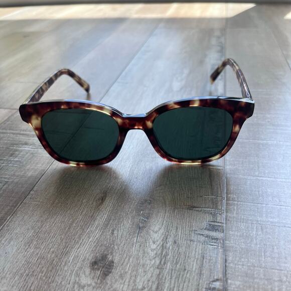 Madewell Venice Tort Flat-Frame Sunglasses - Picture 1 of 3
